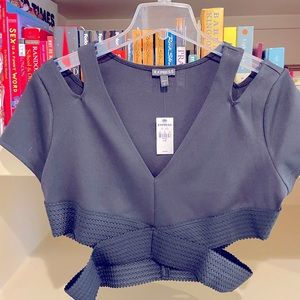 Express Crop Top - Black - Size Large - Never worn